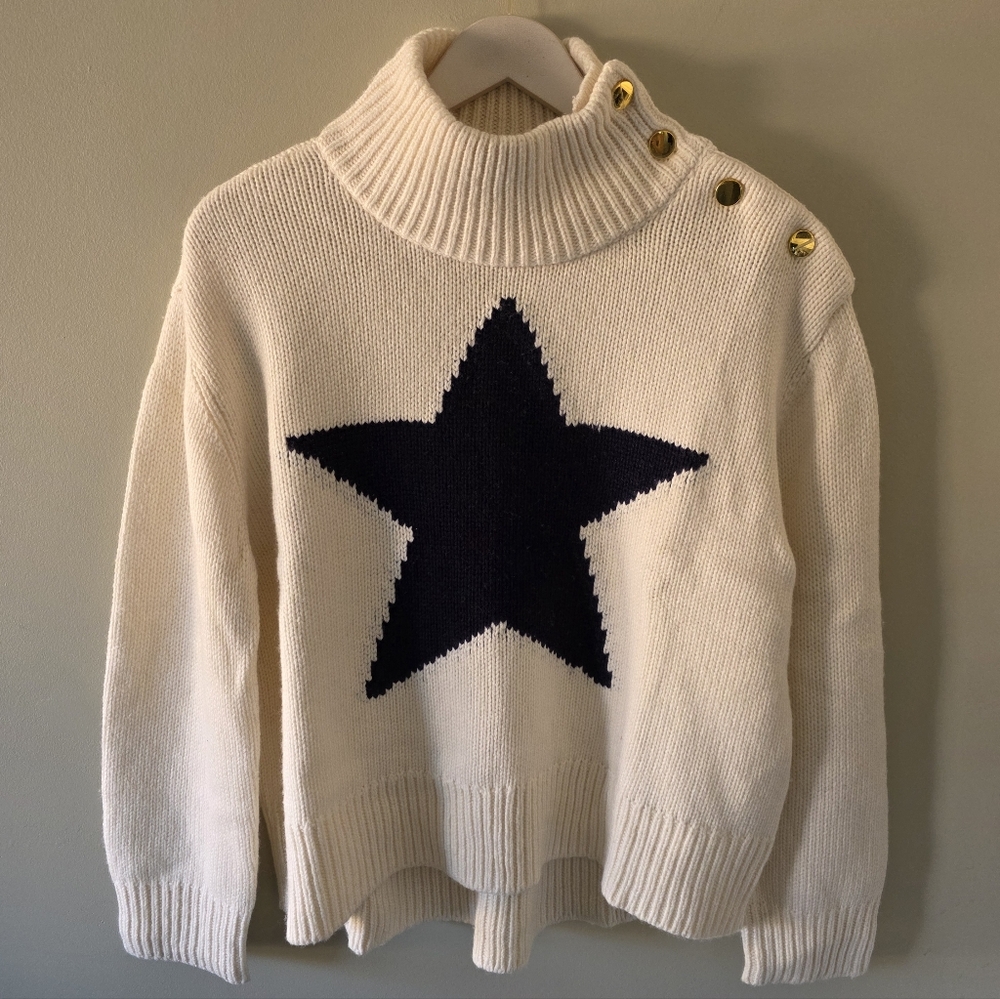 NWOT Kate Spade New York L Celestial Star Eclectic Cozy Cottagecore Knit Sweater - Picture 2 of 16